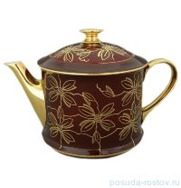 Заварочный чайник 400 мл &quot;Виндзор /Золотые цветы /бордо&quot; / 158682