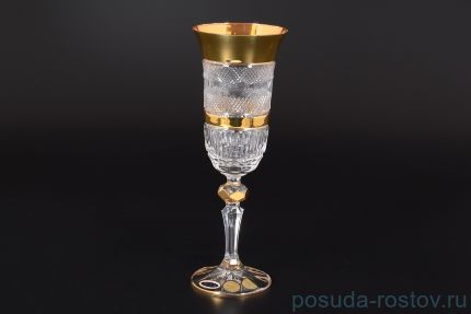 Бокалы для шампанского 150 мл 6 шт &quot;Max Crystal /Хрусталь с золотом&quot; / 125741
