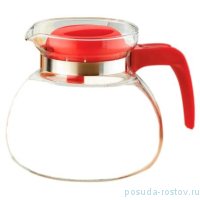 Заварочный чайник 1,5 л с красной крышкой (без ситечка) &quot;Сватава /Simax&quot; / 091992