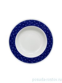 Набор тарелок 22 см 6 шт глубокие &quot;Кайро /Сине-желтые полоски&quot; / 244772