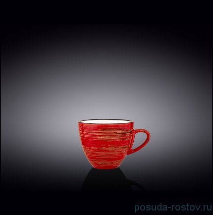 Кофейная чашка 110 мл красная &quot;Spiral&quot; / 261562