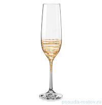 Бокалы для шампанского 190 мл 2 шт &quot;Виола /Золотая спираль /8441&quot; / 111286