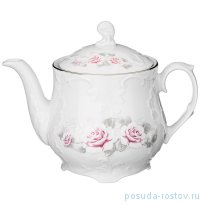 Заварочный чайник 1,1 л &quot;Рококо /Серая роза /платина&quot; / 150839