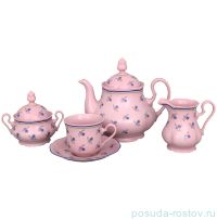 Чайный сервиз на 6 персон 15 предметов &quot;Мэри-Энн /Незабудка&quot; розовый / 157788