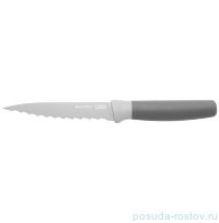 Нож универсальный 11,5 см зазубренный серый &quot;Leo&quot; / 162593