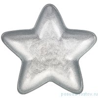 Блюдо 17 х 17 см Звезда &quot;Star silver shiny&quot; / 226071