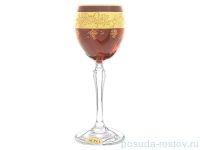 Бокалы для белого вина 150 мл 6 шт рубиновые &quot;Люция /Золотой виноград&quot; / 018235