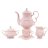 Кофейный сервиз на 6 персон 15 предметов (150 мл) &quot;Соната /Розовый цветок&quot; розовая / 159176