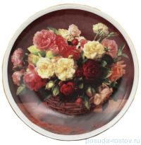 Тарелка декоративная 21 см настенная &quot;Розы /Рисунок в ассортименте&quot; / 158844