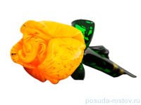 Цветок стеклянный 50 см /Роза желтая / 030024