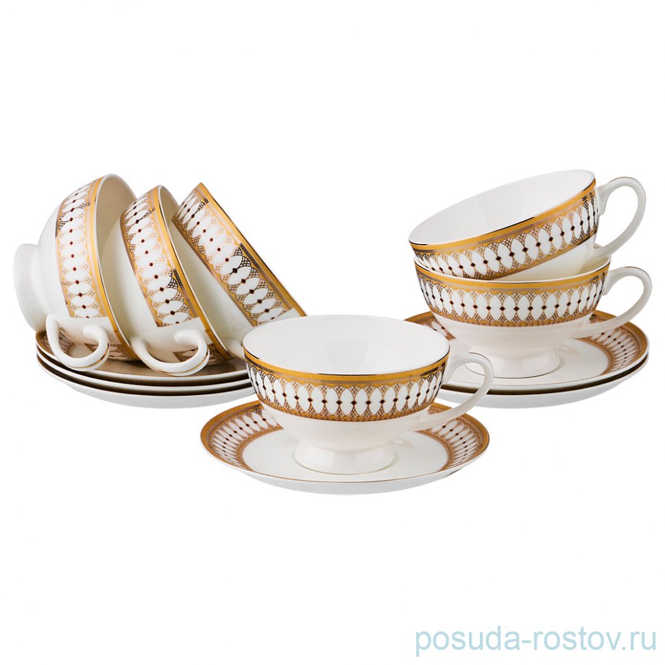 Набор чайных пар 250 мл 6 шт "Меццо" / 191094 Набор чайных пар 250 мл 6 шт "Меццо" / 191094