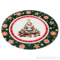 Блюдо 32 х 3 см вращающееся круглое &quot;Рождественская коллекция&quot; / 190190