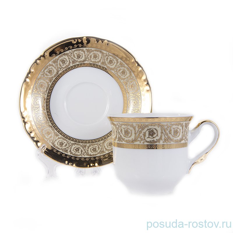 Чайная чашка 230 мл 1 шт (без блюдца) "Констанция /Бежевая полоса с золотом" / 182833 Чайная чашка 230 мл 1 шт (без блюдца) "Констанция /Бежевая полоса с золотом" / 182833