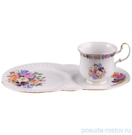 Чайный набор для завтрака 250 мл на 1 персону 2 предмета &quot;Моника /Полевые цветы&quot; / 158159