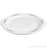 Пирожковая тарелка 29 см 1 шт &quot;Камелия /Серый орнамент&quot; / 115725