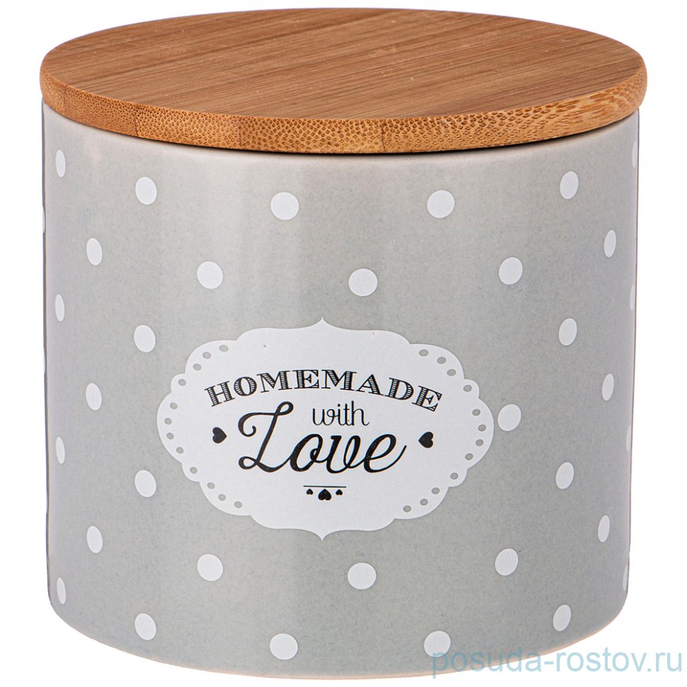 Банка для сыпучих продуктов 500 мл "Милый прованс /Серый" / 236645
