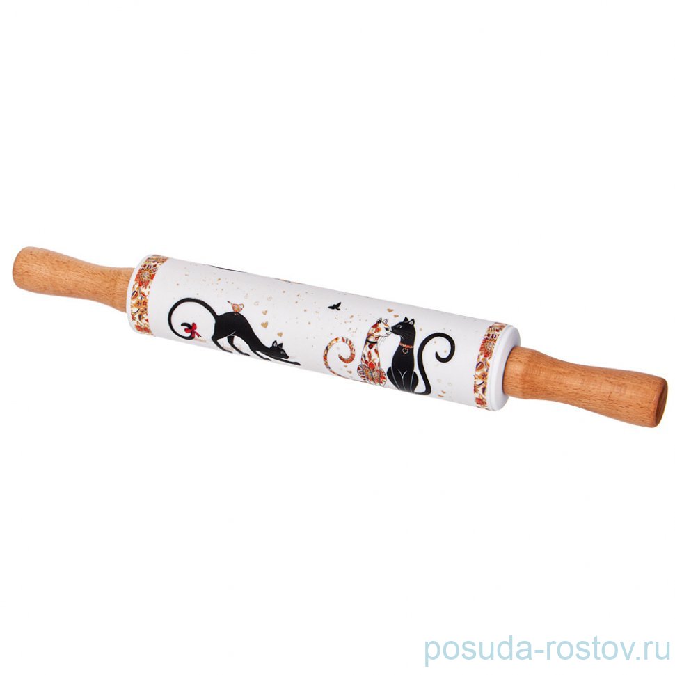 Скалка 43 х 5,4 см "Парижские коты" / 337307