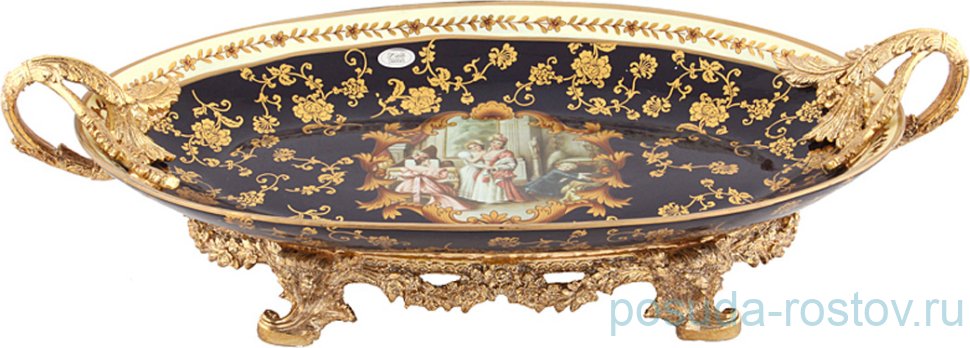 Фруктовница 72 х 37 х 20 см с ручками чёрная "lefard" / 191199