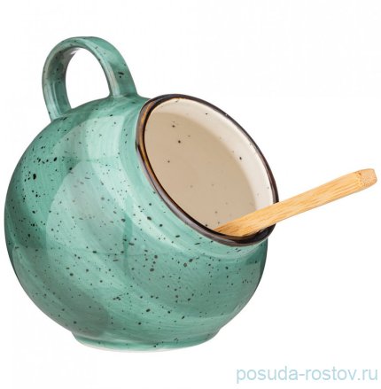 Солонка 9 х 10 см с ложкой &quot;nature /мятный&quot; / 236747