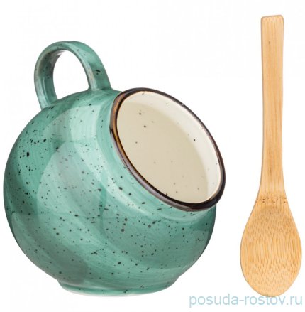 Солонка 9 х 10 см с ложкой &quot;nature /мятный&quot; / 236747