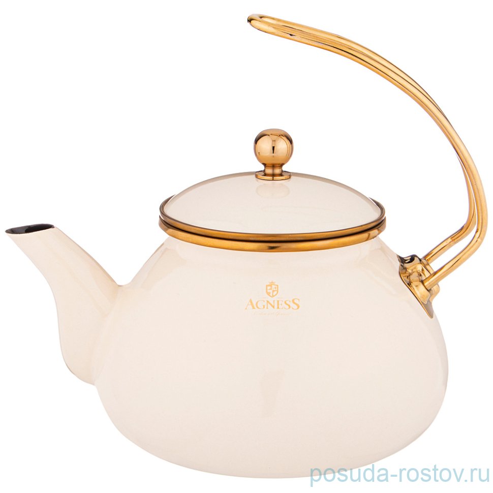 Чайник 2,2 л эмалированный белый "Agness /Тюдор" / 229572