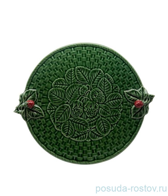 Поднос 37 см круглый "Клубника" / 302226