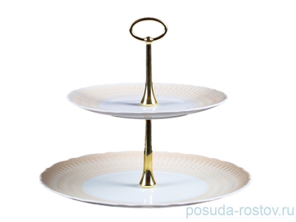 Этажерка 2-х ярусная "София /Кремово-бежевая" / 136690 Этажерка 2-х ярусная "София /Кремово-бежевая" / 136690