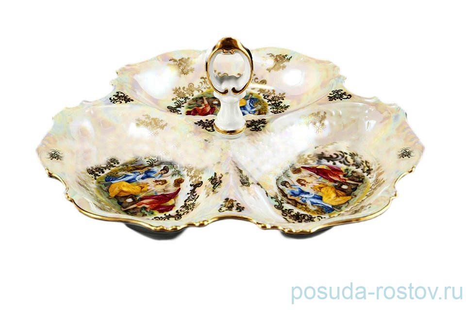 Менажница 24 см "Корона /Аляска /Мадонна перламутр" / 157259 Менажница 24 см "Корона /Аляска /Мадонна перламутр" / 157259