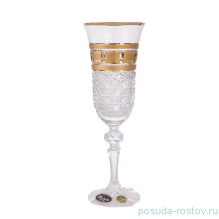 Бокалы для шампанского 150 мл 6 шт &quot;Лаура /Золотые окошки&quot; / 166118