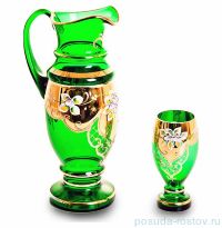 Набор для воды 7 предметов (кувшин 1,5 л + 6 стаканов по 200 мл) &quot;Арабский /Лепка зелёная&quot; / 053773