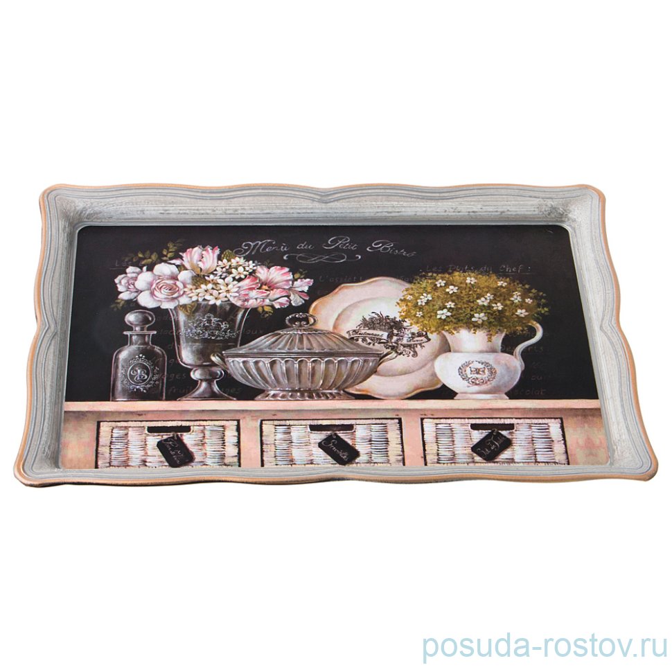 Поднос 31 х 21 см прямоугольный "Старинный прованс" / 186036