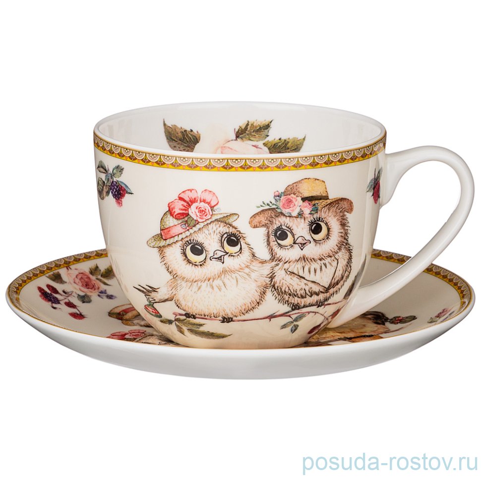 Чайная пара 300 мл 1 шт "owls party" / 252056