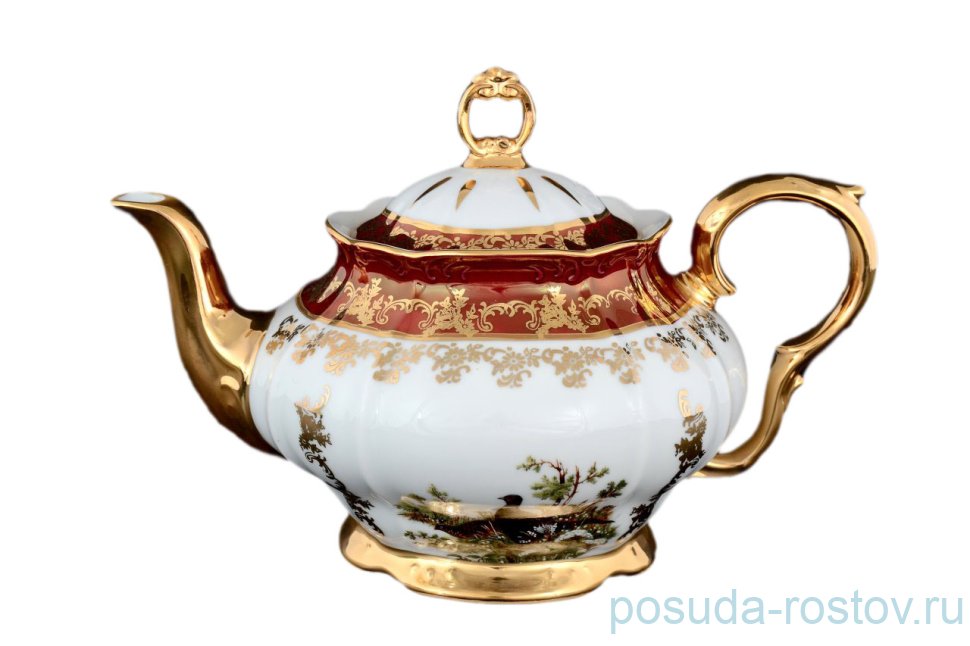 Заварочный чайник 1,2 л  Bohemia Porcelan Moritz Zdekauer 1810 s.r.o. "Офелия /ГР /Охота красная" / 047603