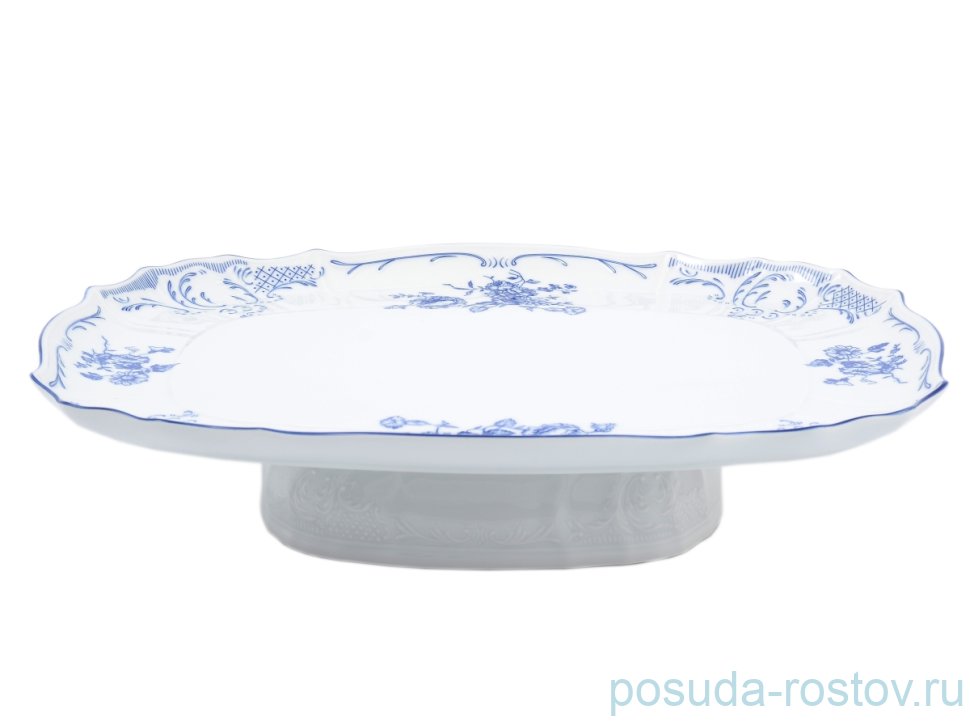 Поднос 40 х 32 см прямоугольный н/н "Бернадотт /Синие розы" / 071774 Поднос 40 х 32 см прямоугольный н/н "Бернадотт /Синие розы" / 071774