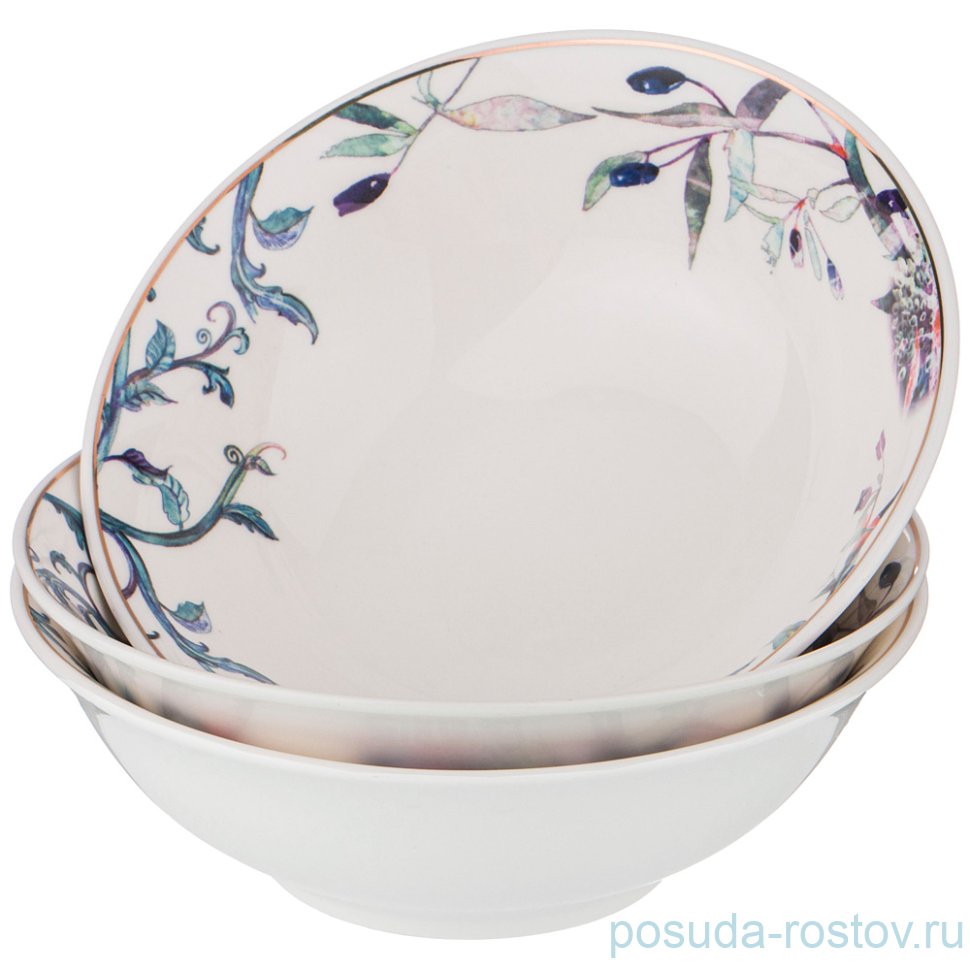 Набор салатников 15 см 750 мл "дуэт /чертополох и горошек" (3шт.) / 213234