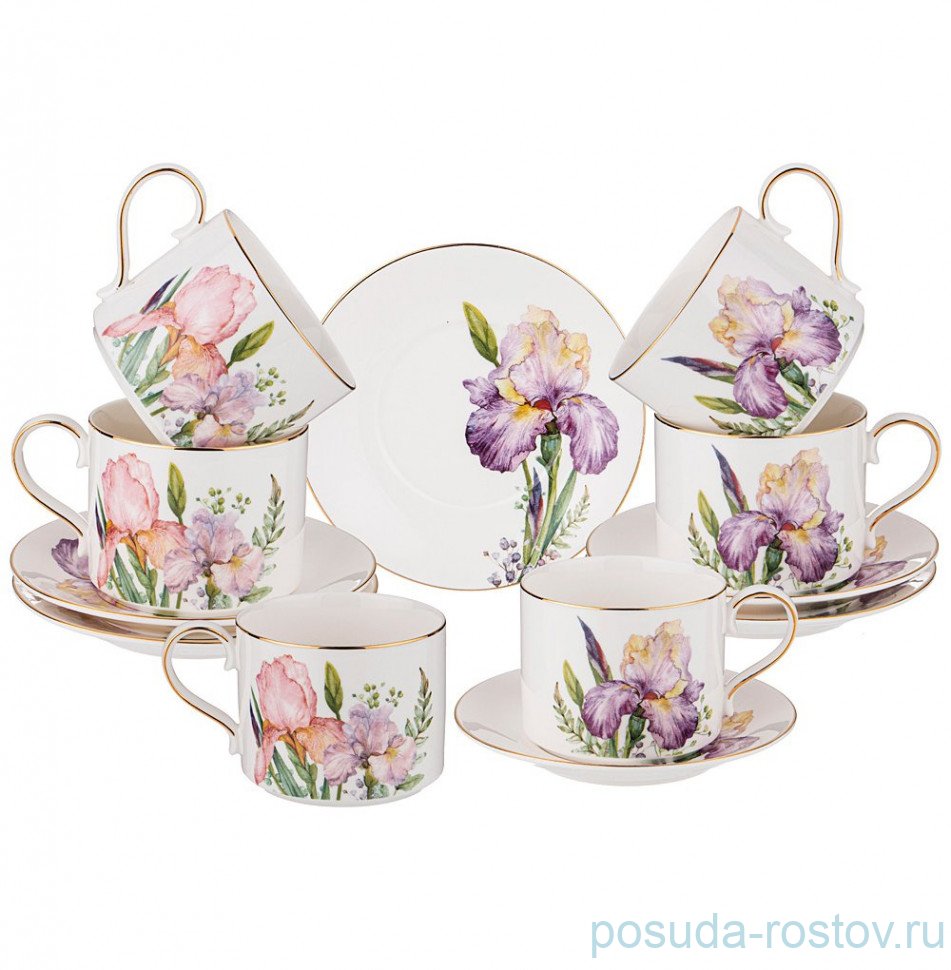 Набор чайных пар 260 мл 6 шт "Iris" / 279635 Набор чайных пар 260 мл 6 шт "Iris" / 279635