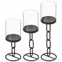 Набор подсвечников 3 шт 11,2/15,3/19,8 см / 340740