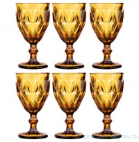 Бокалы для красного вина 320 мл 6 шт янтарные &quot;Ромбо /Muza color&quot; / 225097