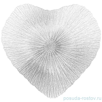 Блюдо 23 см Сердце &quot;Heart silver shiny&quot; / 259707