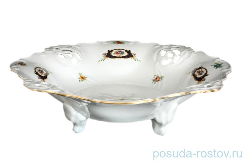 Фруктовница 32 см на 3-х ножках Барбарина "Лиана /Синеглазка" / 071243