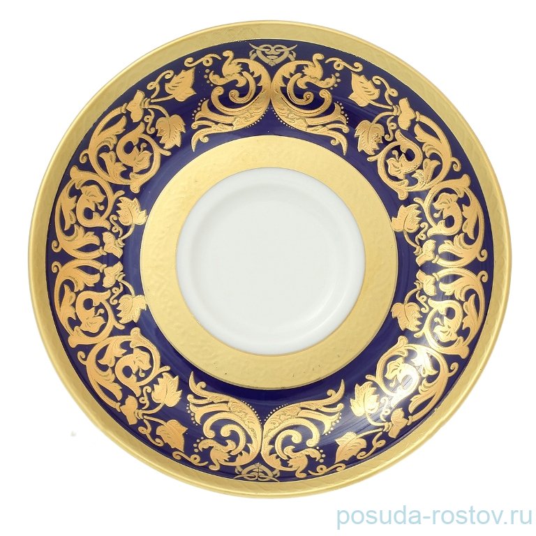 Блюдце 11,5 см мокко 1 шт "Наталия /Кобальт в золотой роскоши" / 211978
