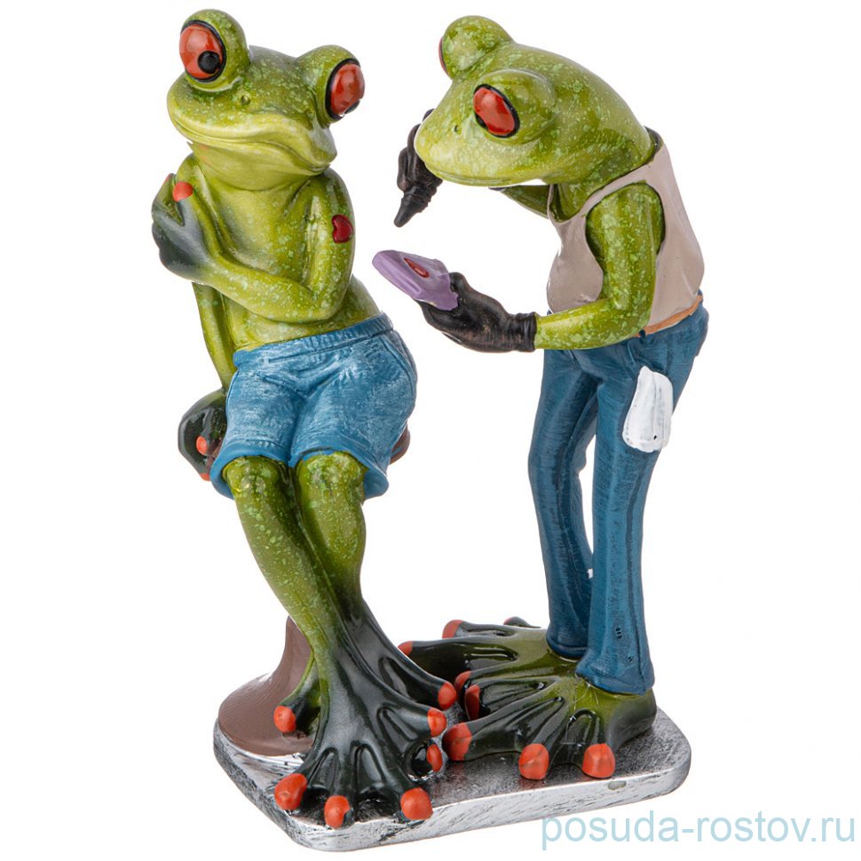 Фигурка декоративная лягушки 9,5х7х15,2 см / 345694