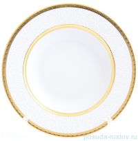 Набор тарелок 23 см 6 шт глубокие &quot;Констанц /Белое кружево /золото&quot; / 128605