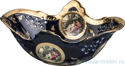 Конфетница 19,5 х 13 см &quot;Влюблённая пара /Кобальт&quot; / 193952