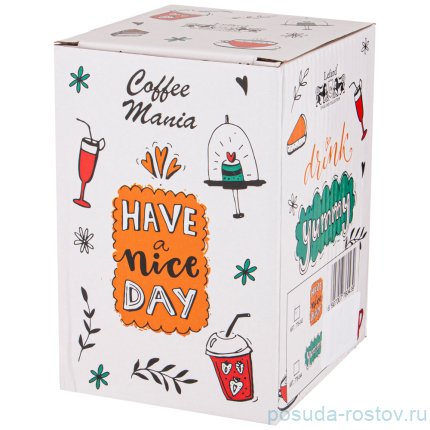 Кружка 400 мл с крышкой &quot;Coffemania&quot; / 263945