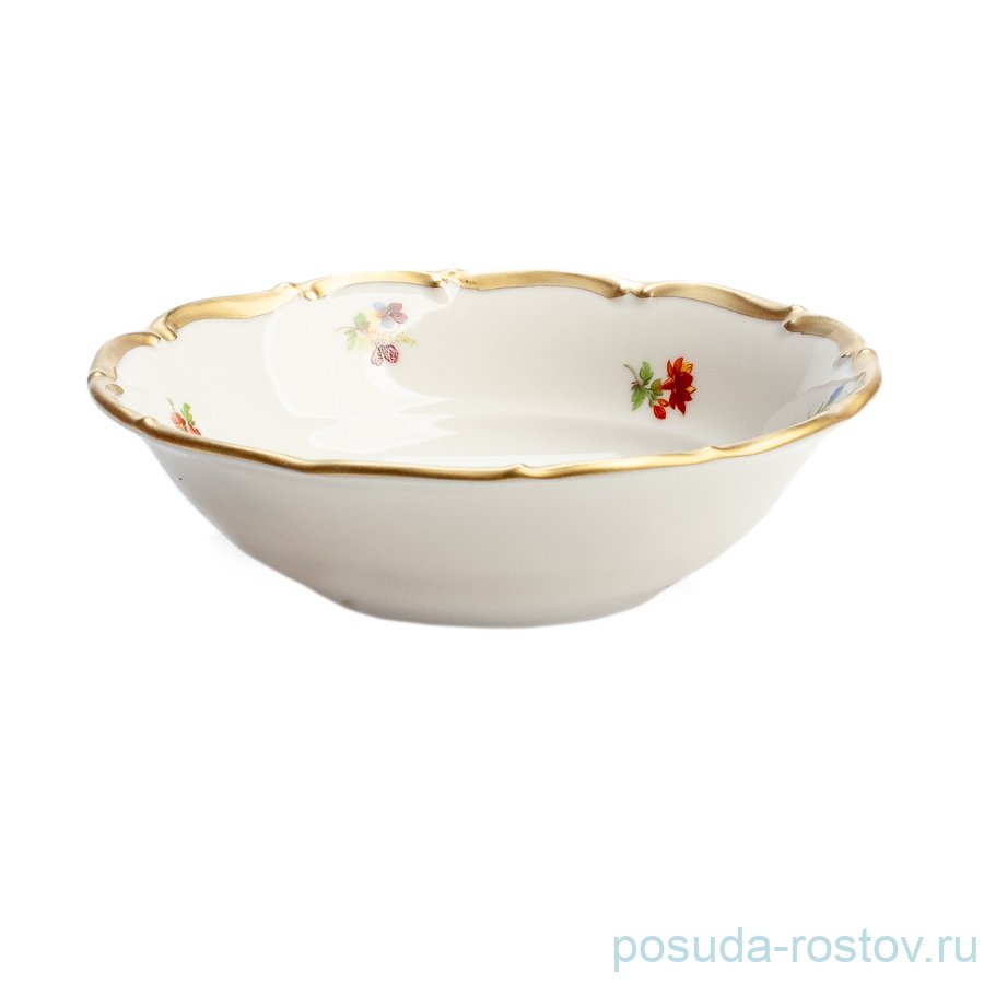 Салатник 13 см  Bohemia Porcelan Moritz Zdekauer 1810 s.r.o. "Анжелика 852 /Мелкие цветы" / 027626