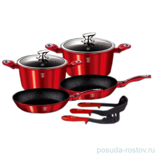 Набор посуды 9 предметов "Burgundy Metallic Line" / 134357 Набор посуды 9 предметов "Burgundy Metallic Line" / 134357