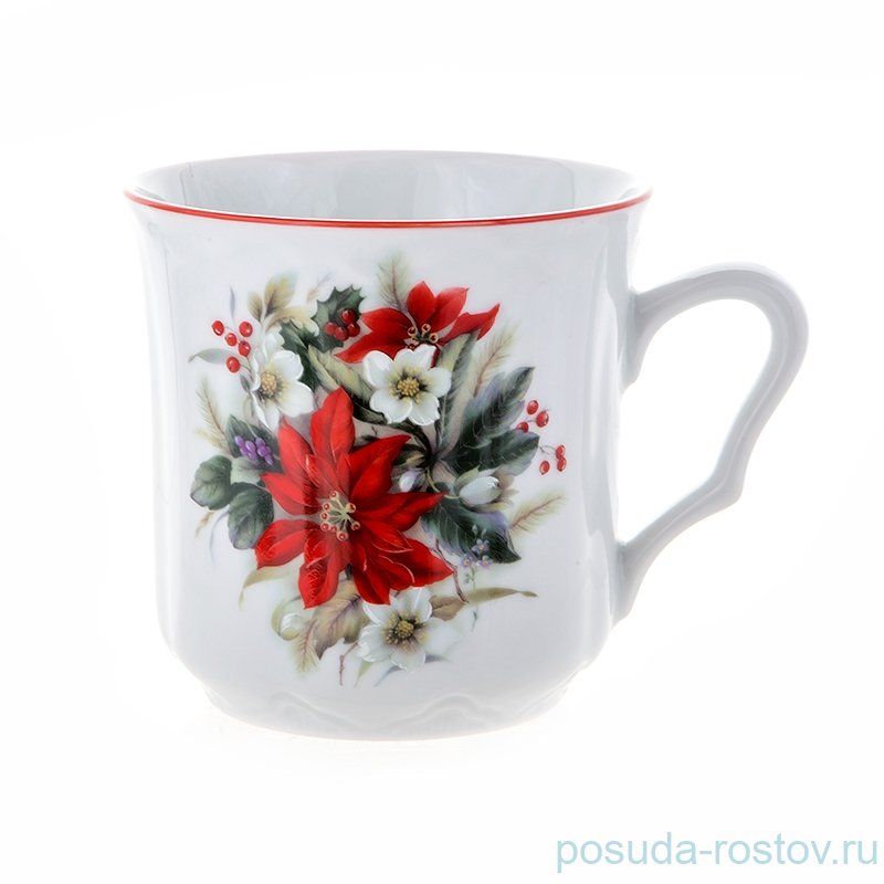 Кружка 300 мл "Карел /Красный цветок" / 107640
