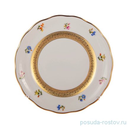 Набор тарелок 17 см 6 шт &quot;Аляска /Золотая лента /Мелкие цветы /3052&quot; / 165051