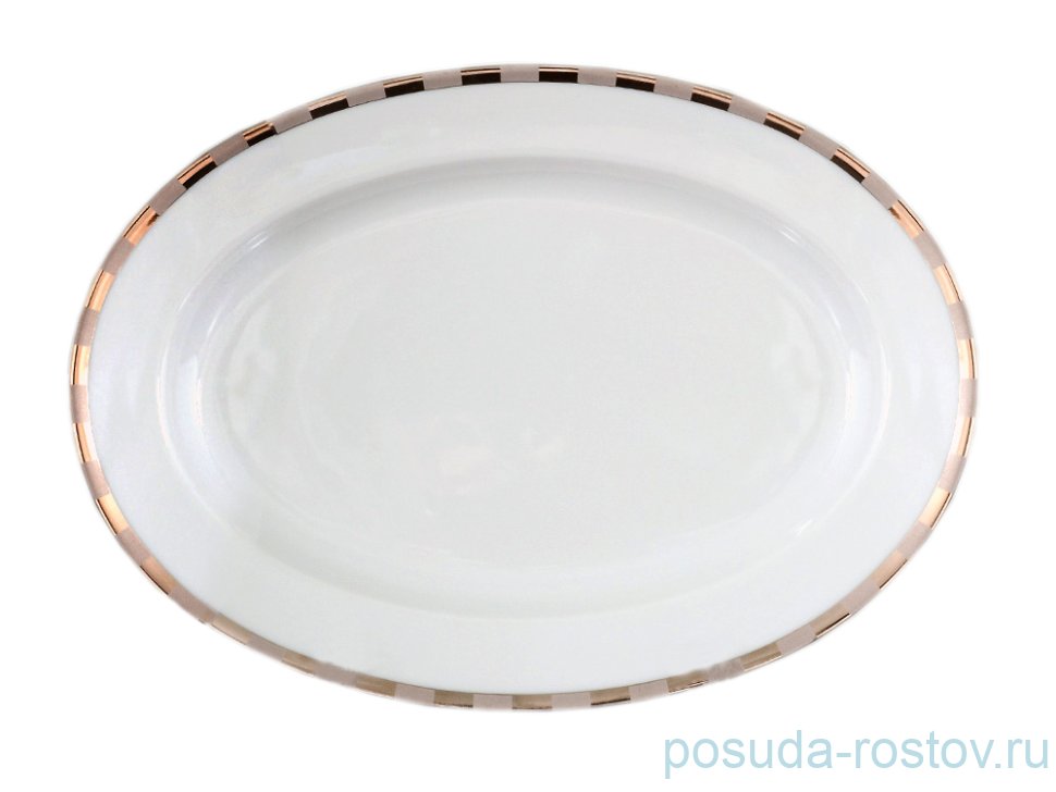 Блюдо 24 см овальное "Опал /Платиновые пластинки" / 032715